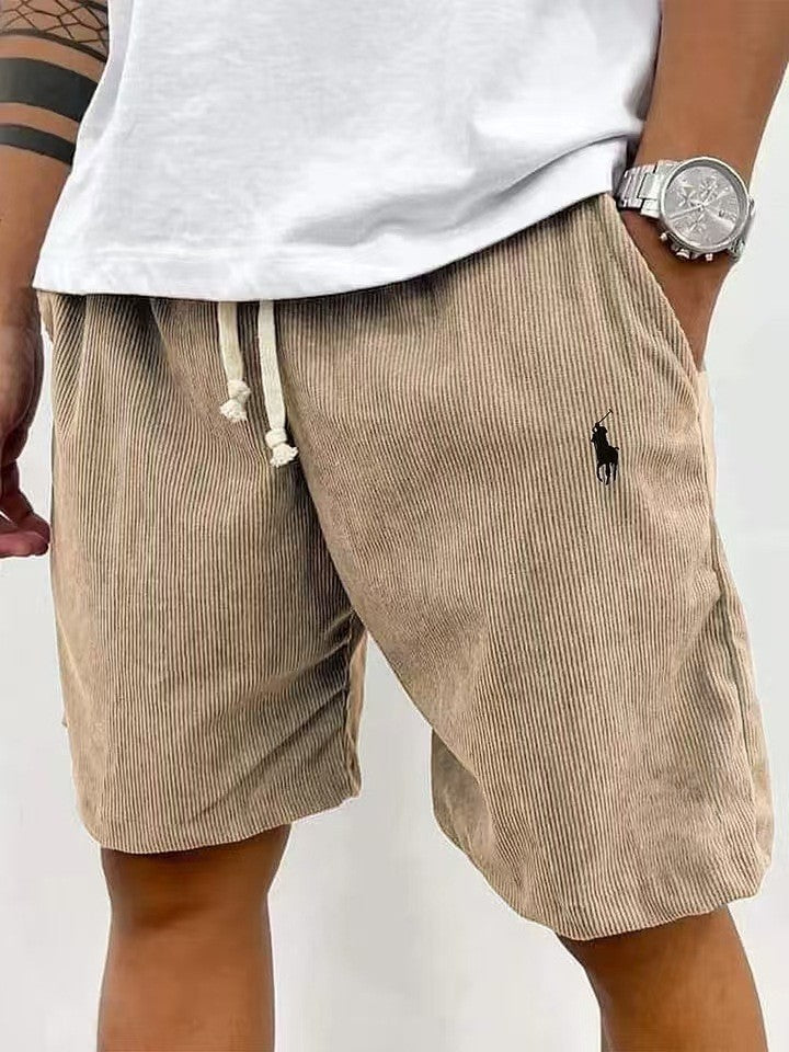 Pantalones Cortos Hombre | Deportivos Pana Bordado Pony Casual 2026