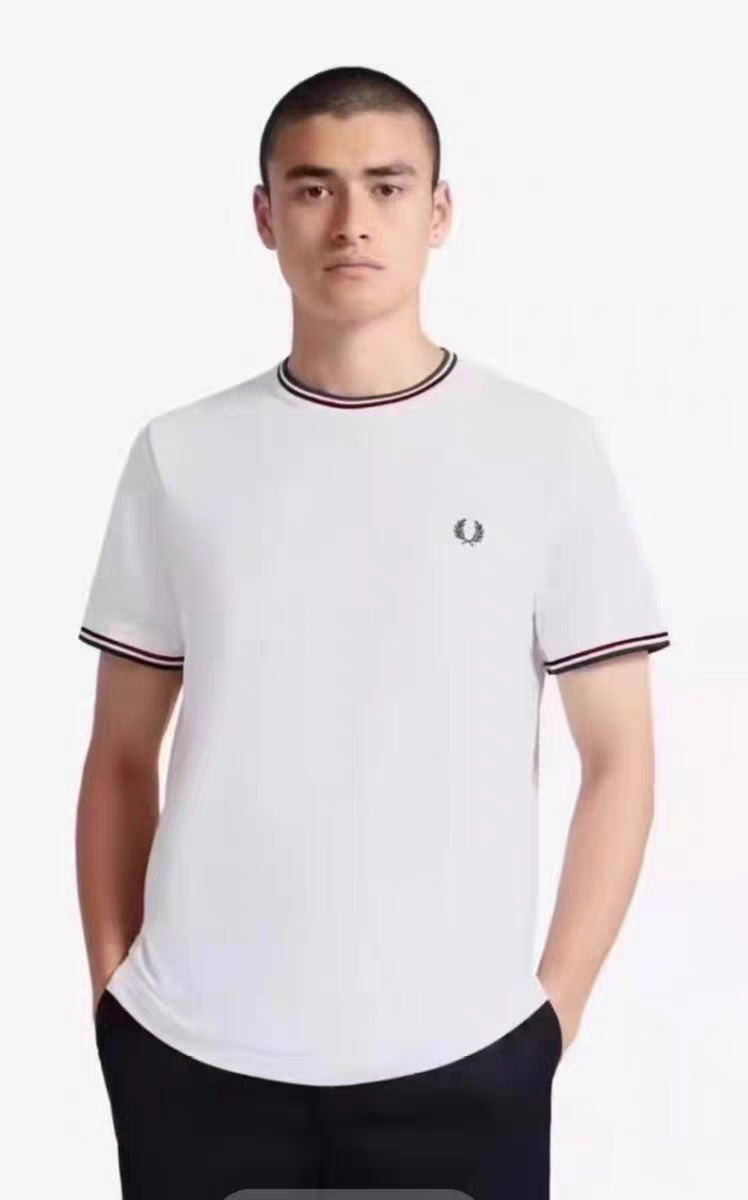 FP Pai Rui Mai Sui camiseta de moda unisex blanca de talla grande y casual de manga corta con tirantes en los hombros
