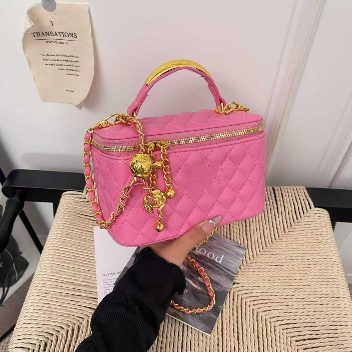 Sac de maquillage de luxe pour femme | Sac à bandoulière tendance de niche transfrontalière | Sans boîte