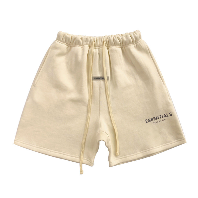 Nuevos pantalones cortos de doble línea OFGO 2025, pantalones cortos deportivos casuales de algodón de cinco puntos, pantalones cortos de verano de secado rápido de calle