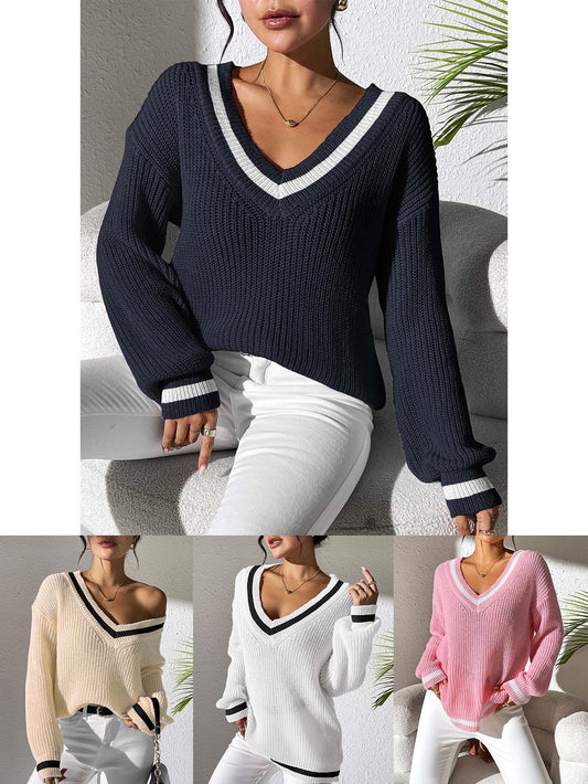 Jersey Mujer CHN | Cuello En V Y Color Combinado