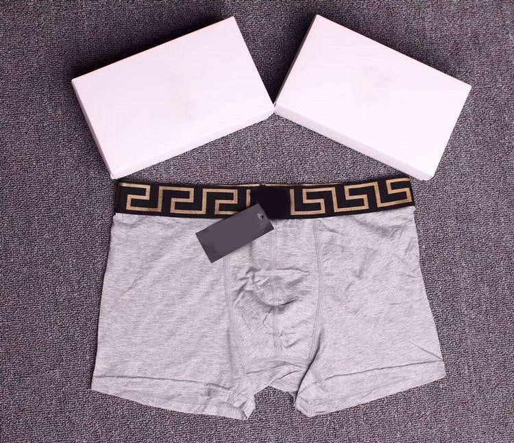 Etiqueta de cabeza humana Bóxer de algodón puro para hombres Ropa interior bóxer