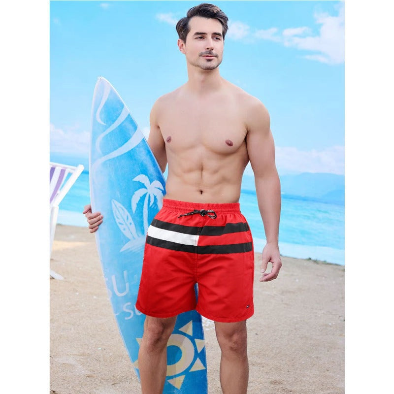 Pantalones cortos holgados de tres puntos surf con impresión digital 3D, pantalones de playa de secado rápido para la playa, pantalones de baño para hombre, deportes en casa