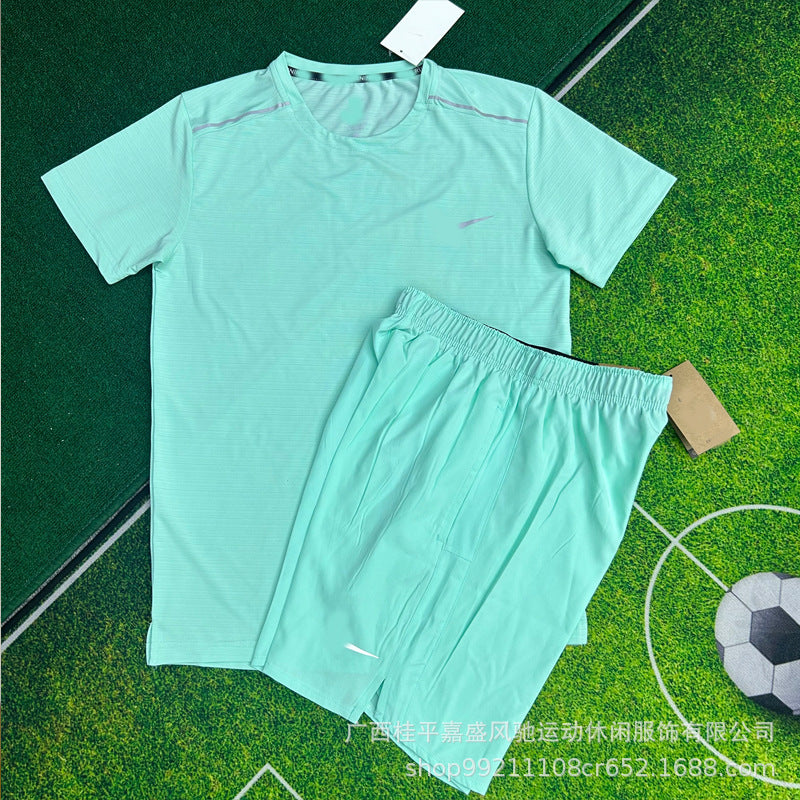 Pantalones cortos deportivos transpirables para hombre, deportes tejidos y transpirables, entrenamiento de atletismo para estudiantes, entrenamiento de atletismo, carrera, fitness, traje de secado rápido para hombres