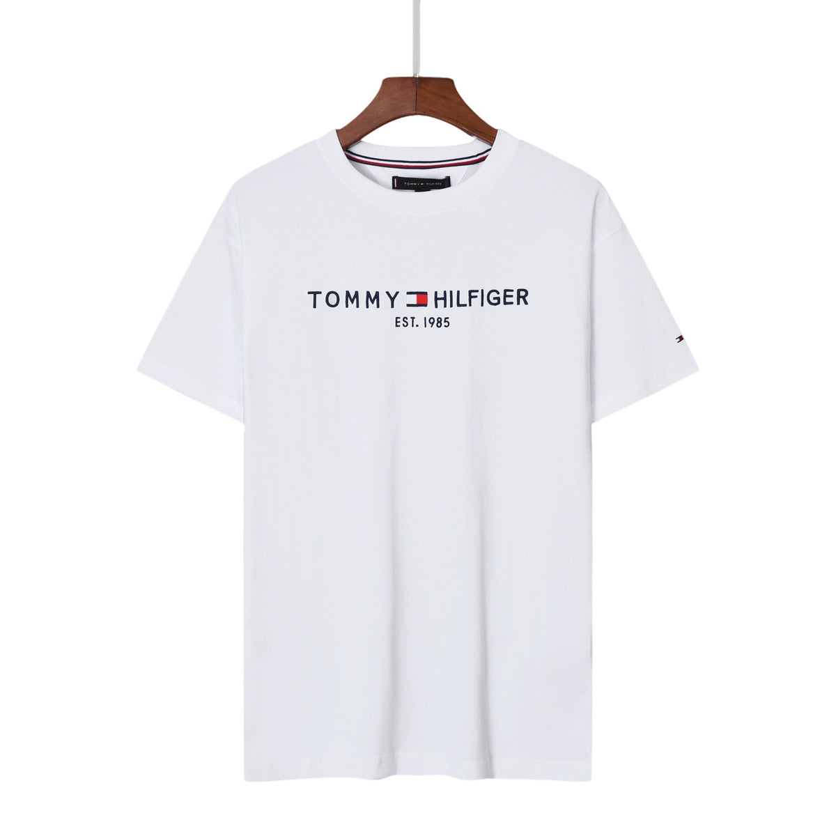 T-shirt Tommy a maniche corte ricamata di coppia | Puro cotone