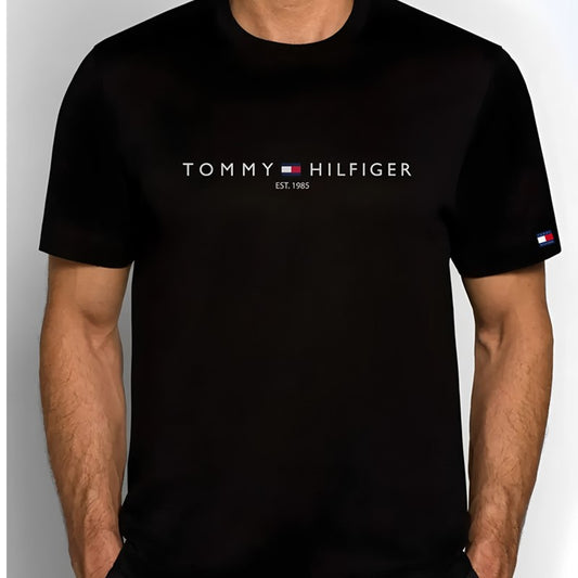Nuevo verano 2025 camiseta de manga corta con cuello redondo masculino, camiseta deportiva de marca deportiva casual y de moda para hombres, camiseta de manga corta para mujer