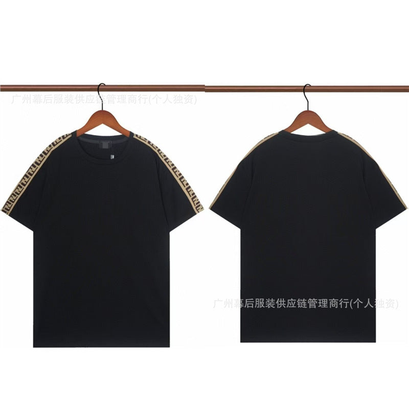 Versión correcta de la tendencia de lujo de París B: 26SS nuevo bordado unisex con cuello redondo, camiseta de algodón de manga corta y manga corta, comercio exterior