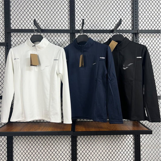 Men's Long Sleeve Sports Shirt | Quick-Dry Half-Zip