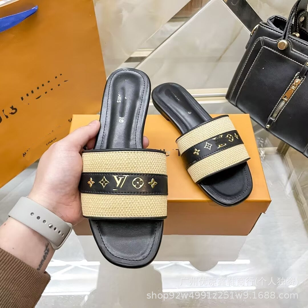 Sandalias Planas Monogram Mujer | Punta Descubierta | Verano 2026