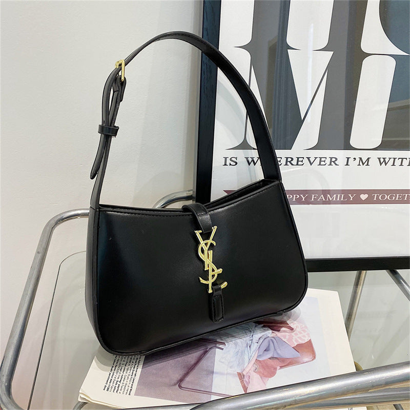 Bolso pequeño de alta gama para mujer, nuevo bolso de cuero suave y moderno en las axilas 2025, bolso baguette elegante para mujer, bolso de un solo hombro