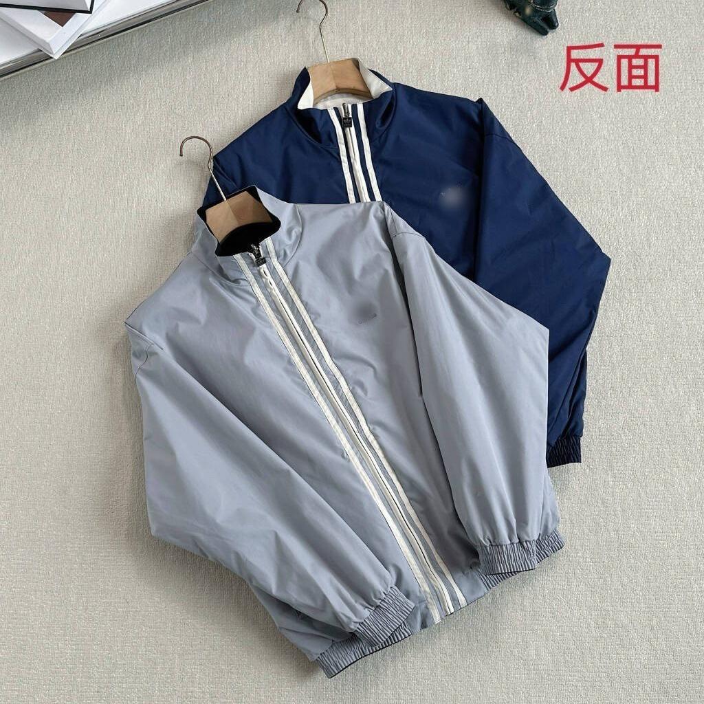 A Reversible High Collar Jacket | Three Stripes