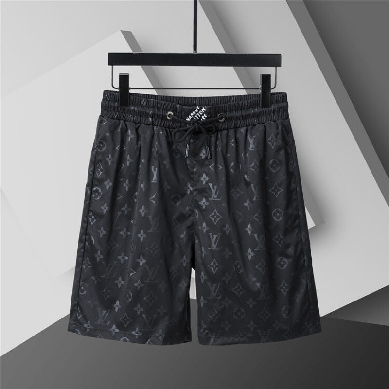 Nuevos pantalones cortos 3D transfronterizos para verano, pantalones cortos de playa de cinco puntas con cinturón, ropa masculina, unisex, versátil y transpirable, estilo británico de moda en comercio exterior