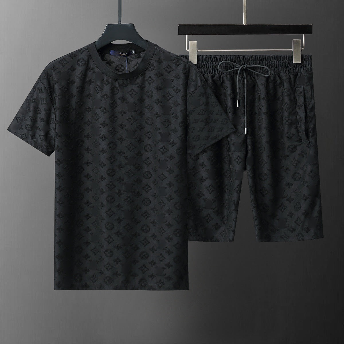 ()25 nuevos pantalones cortos B familia G Jacquard Moda casual Traje de comercio exterior para hombres y mujeres Trajes de primavera para hombre
