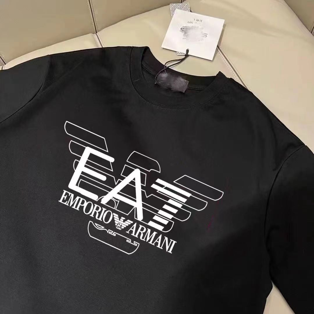 Bestseller de verano 2026: Gama alta, lujo, lujo ligero, manga corta, con espíritu social, marca de moda para jóvenes de verano, celebridad de internet Same EA7 Manga Corta