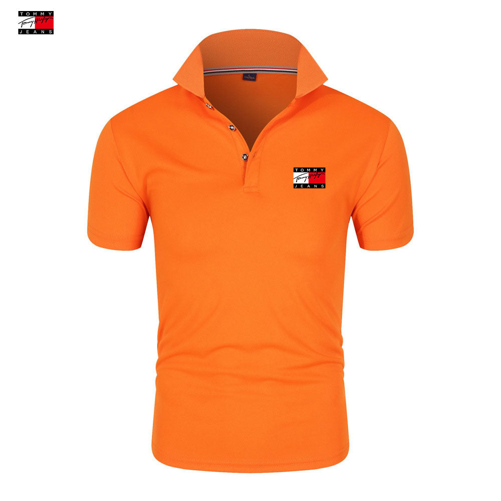 Men's Short Sleeve Casual Sports Polo Shirt | Fold-down Collar Summer