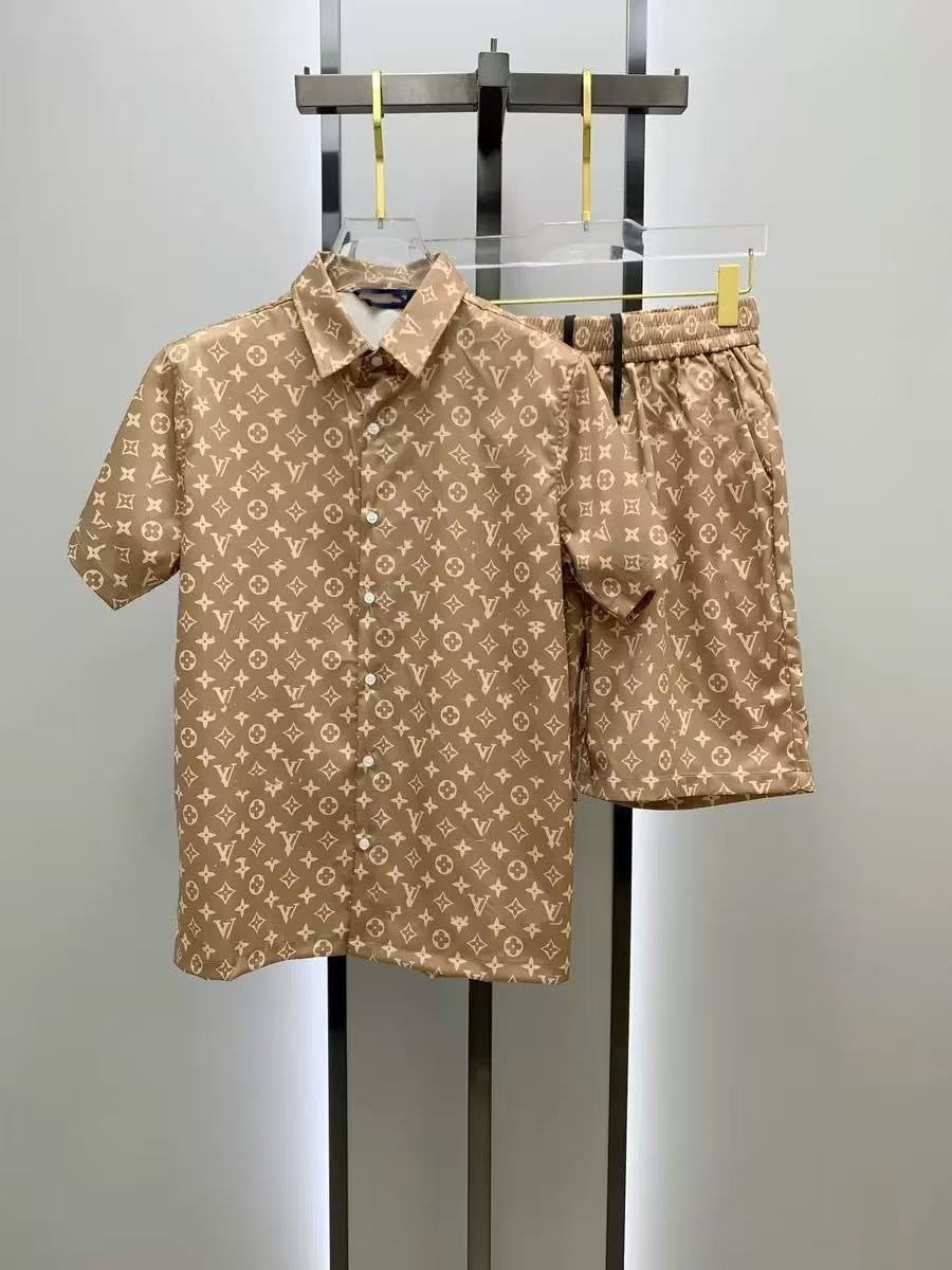Conjunto Camisa y Pantalón Corto Hombre | Estilo Europeo Verano