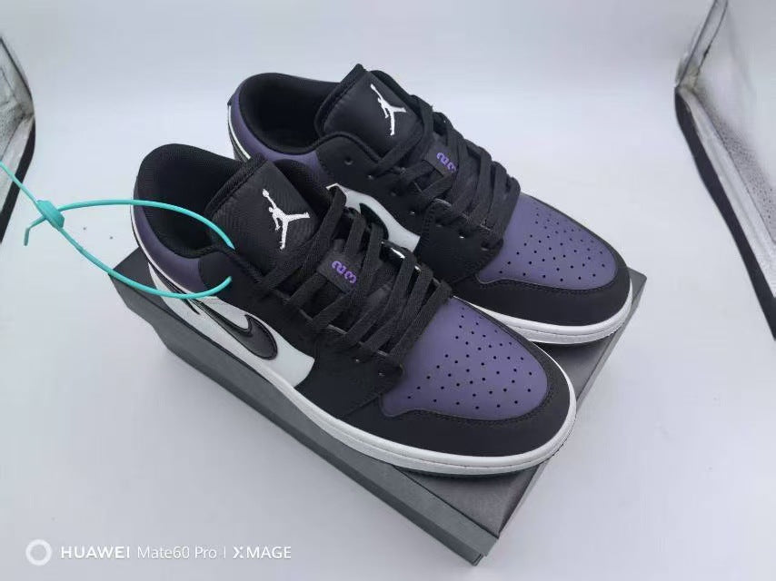 N Unisex Black and White AJ1 Sneakers | With Box