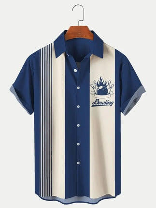 Chemise homme imprimée P | Col et boutons