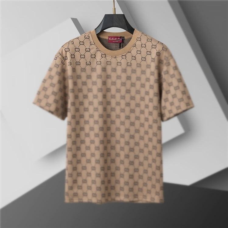 Camiseta de repuesto de algodón de lujo de alta gama transfronteriza, de manga corta de cuello redondo, moda veraniega, dropshipping casual versátil 1