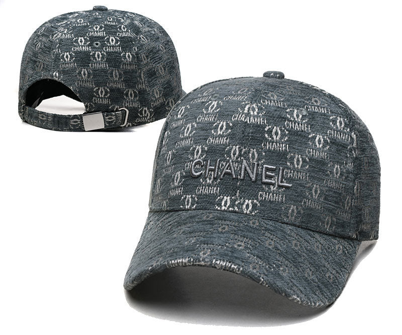 Gorras de béisbol versátiles unisex de estilo coreano con bordado 3D de alta versión, protección solar estilo Chanel al por mayor