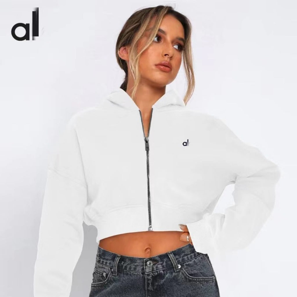 Women's Cropped Hoodie AL 2026 | Hood And Zipper