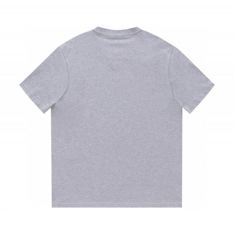 Camiseta de triángulo triángulo de alta edición alta de edición transfronteriza de PRA Pujia, unisex verano, suelta y versátil de manga corta con estampado