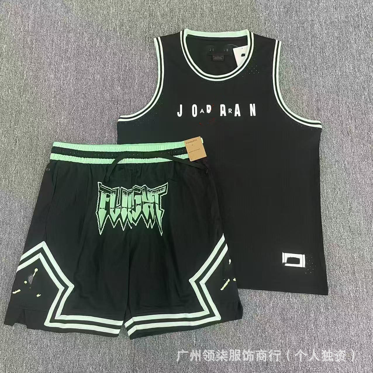 Nuevo chaleco deportivo de baloncesto Flying Man con pantalones cortos, chaleco deportivo casual de correr de secado rápido, transpirable y holgado