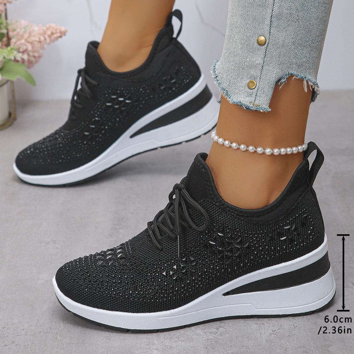 Zapatillas nuevas transfronterizas, zapatillas de mujer, zapatillas casuales transpirables primavera 2026, zapatillas de malla deportivas de malla para realzar