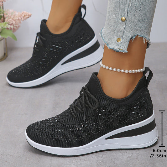 Zapatillas nuevas transfronterizas, zapatillas de mujer, zapatillas casuales transpirables primavera 2026, zapatillas de malla deportivas de malla para realzar
