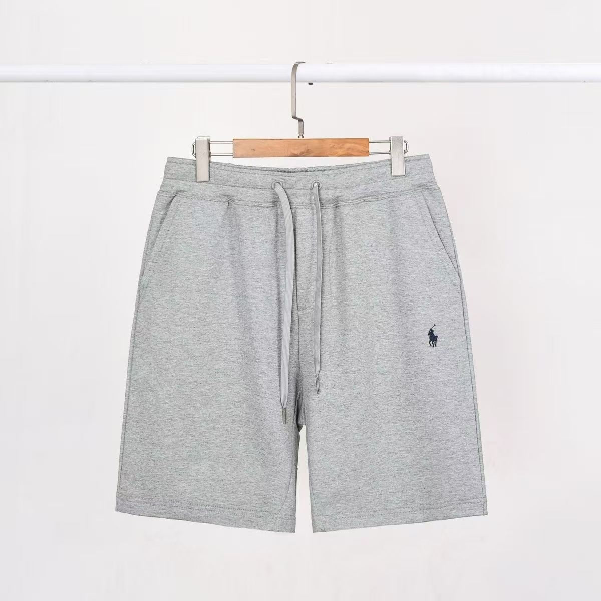 Shorts de algodón ásperos de comercio internacional transfronterizo, unisex, ropa exterior de verano, deportiva casual holgada y versátil estilo con el logo de ponis