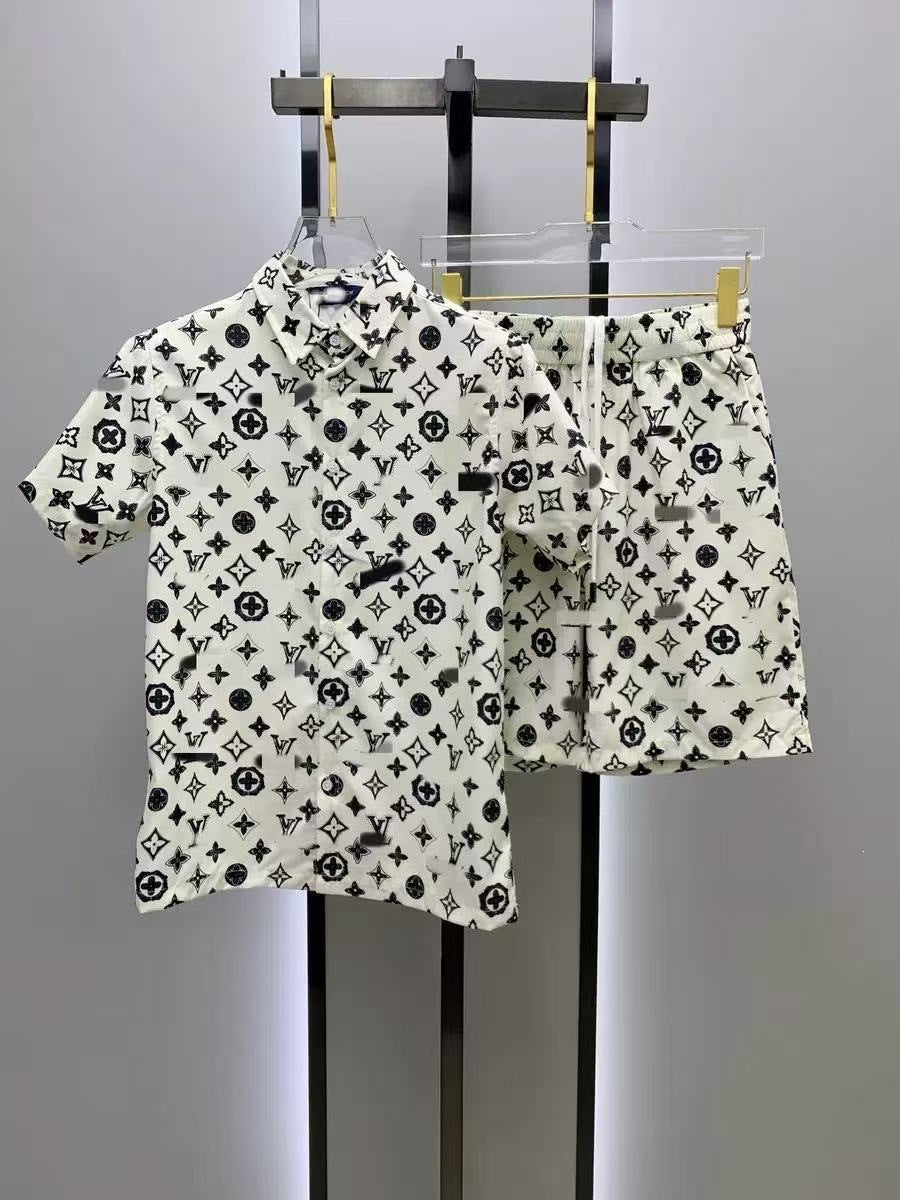 Conjunto Camisa y Pantalón Corto Hombre | Estilo Europeo Verano