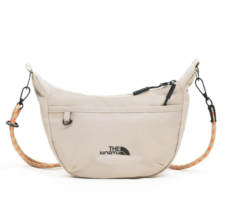 Bolso bandolera de mujer, nuevo bolso retro de moda lazy lazy crescent moon, bolso de hombro pequeño de nylon impermeable, ligero y versátil