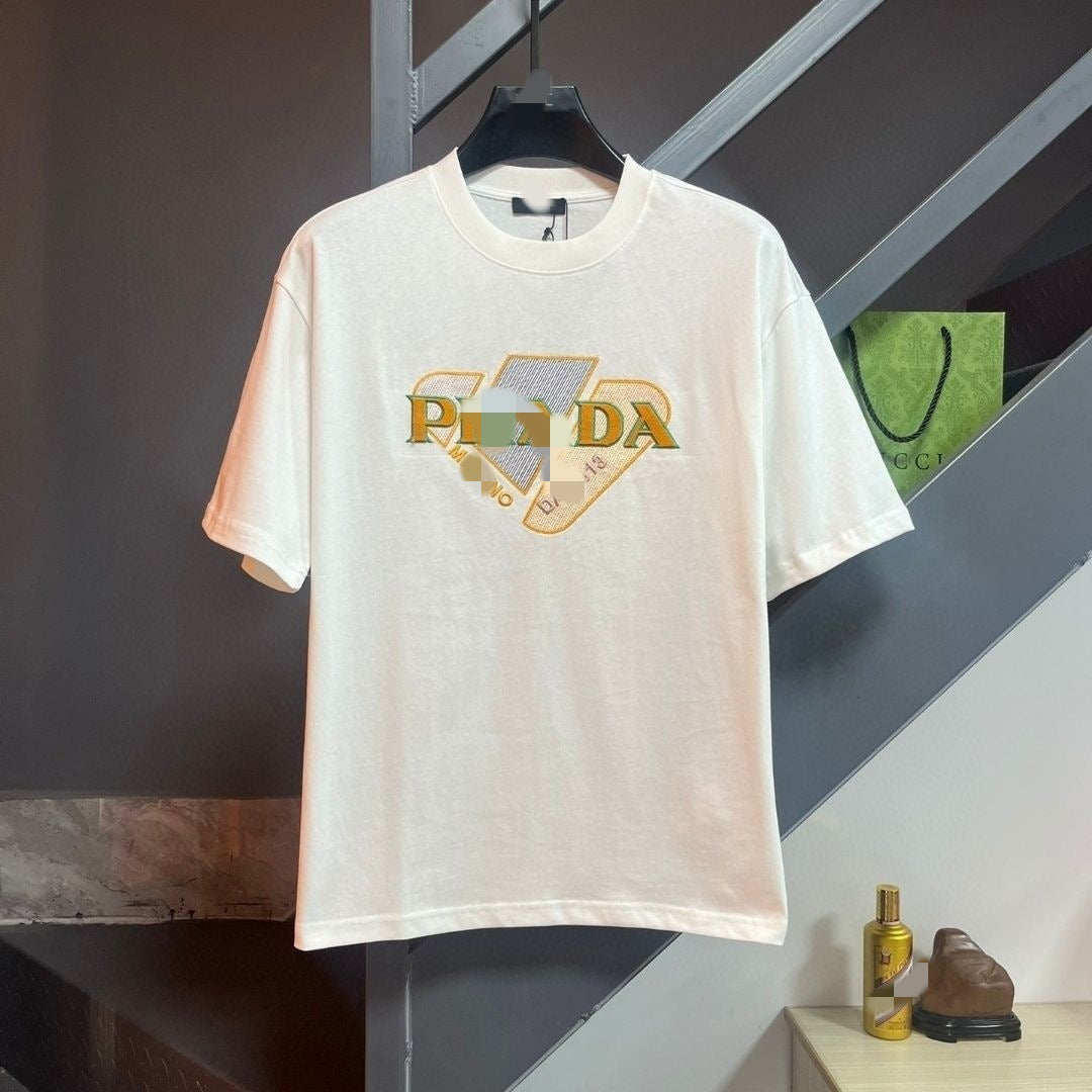 Camiseta unisex de manga corta de 260g de algodón puro de 260g con etiqueta triangular y camiseta de 260g disponible para dropshipping