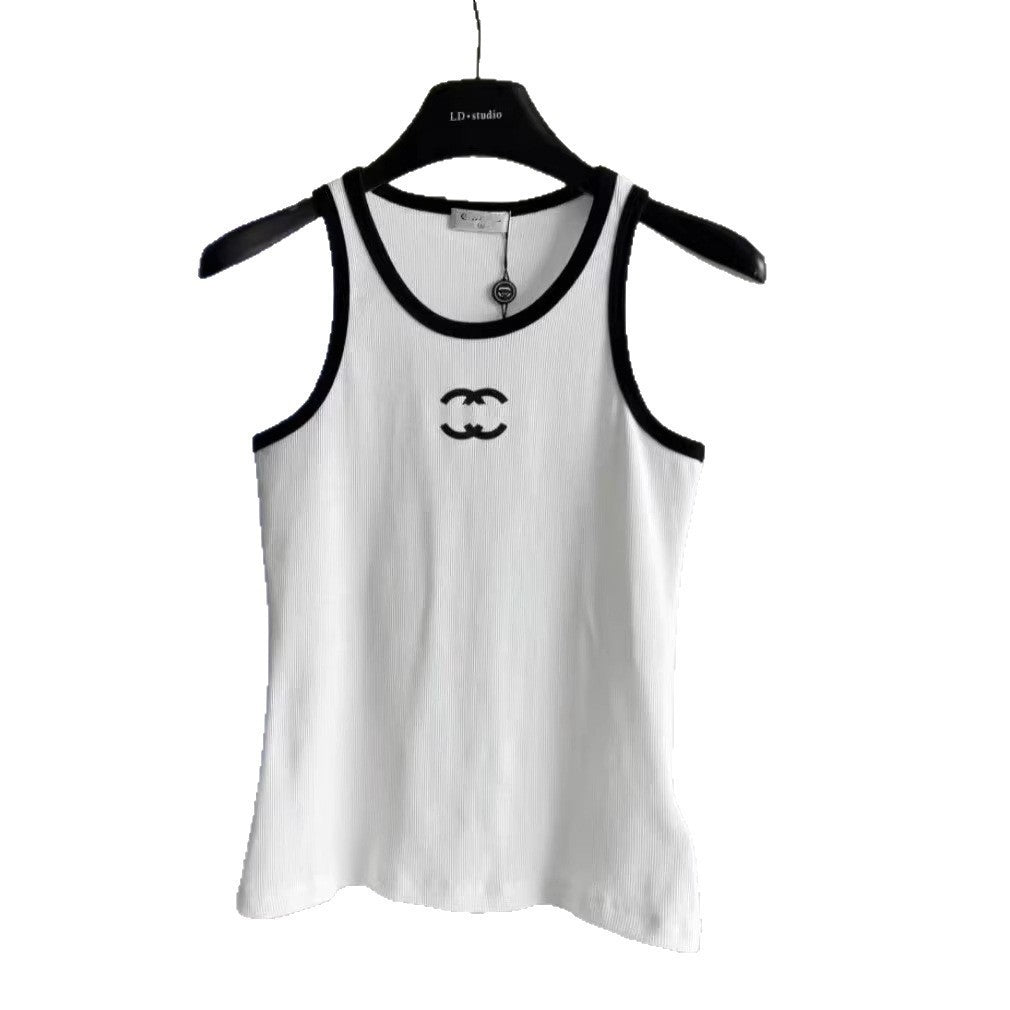 Chaleco primavera y verano Nanyou High Edition CH 26, bordado slim por fuera, con una parte superior de hilo versátil por dentro, mujeres
