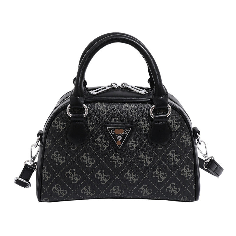 Comercio extranjero bolso de un solo hombro flor antigua para mujer otoño e invierno 2025 bolso de bolos contrastante bolso bandolera de moda y versátil