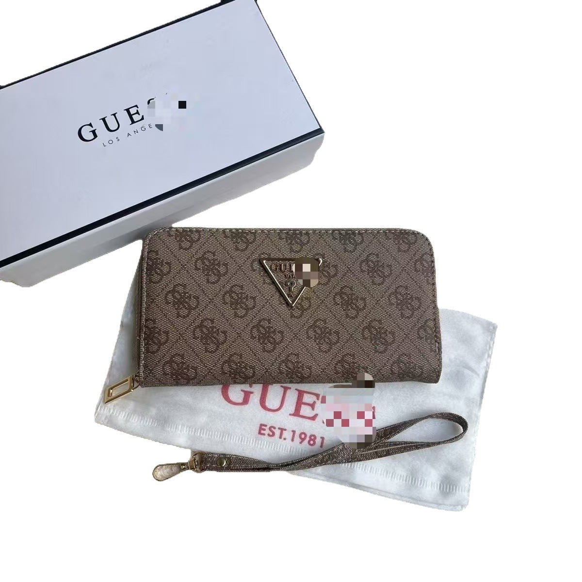 Comercio exterior moda triángulo simple con estampado en triángulo y bolso de cartera larga de gran capacidad, bolso de cartera de longitud media