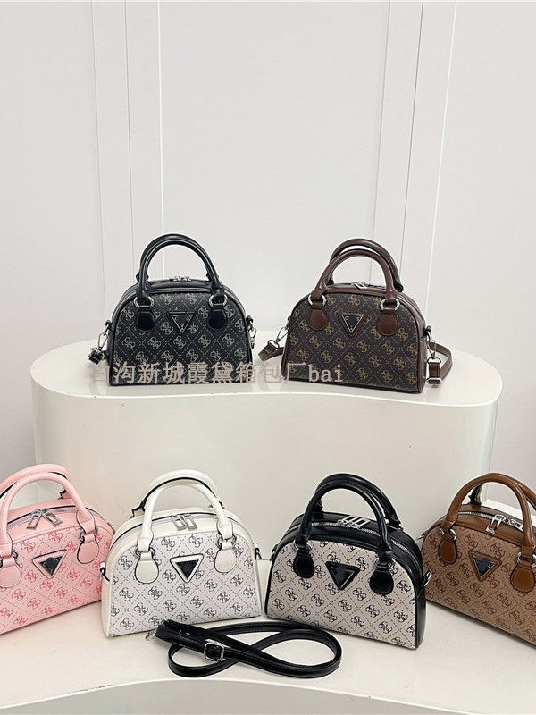 Comercio extranjero bolso de un solo hombro flor antigua para mujer otoño e invierno 2025 bolso de bolos contrastante bolso bandolera de moda y versátil