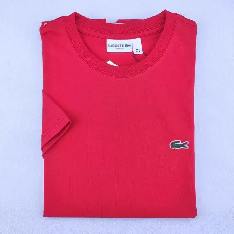 Camiseta Logo Pez Bordado Manga Corta Cuello Redondo