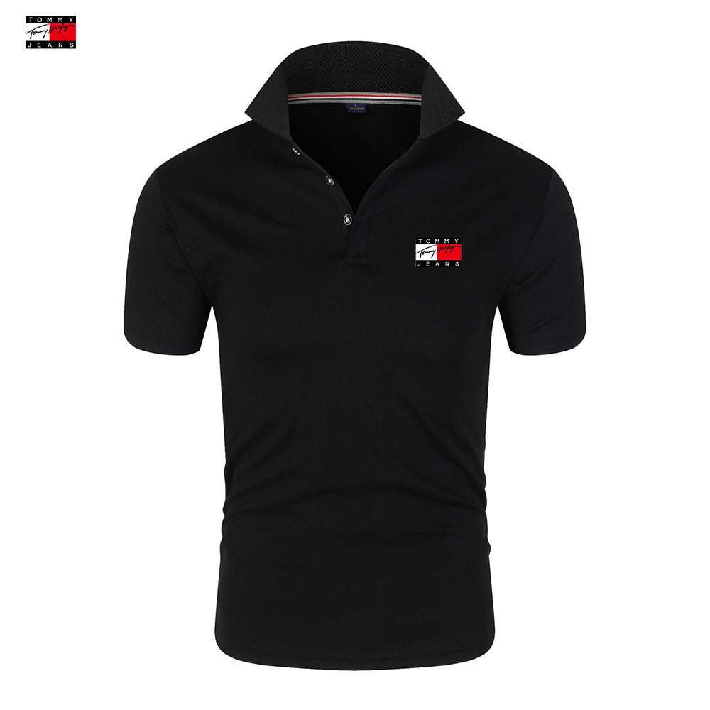Men's Short Sleeve Casual Sports Polo Shirt | Fold-down Collar Summer
