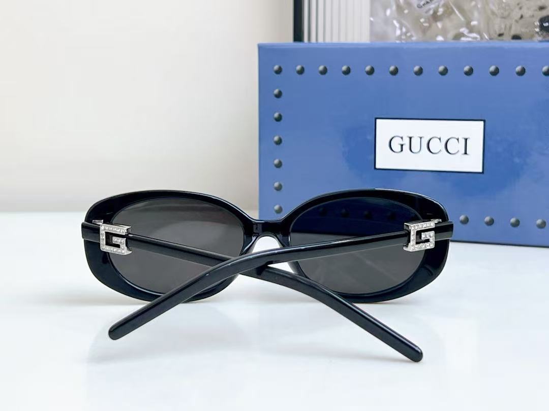 Gafas de sol para mujer de la marca G y nuevas gafas ovaladas con panel con letras y protección UV GG1684