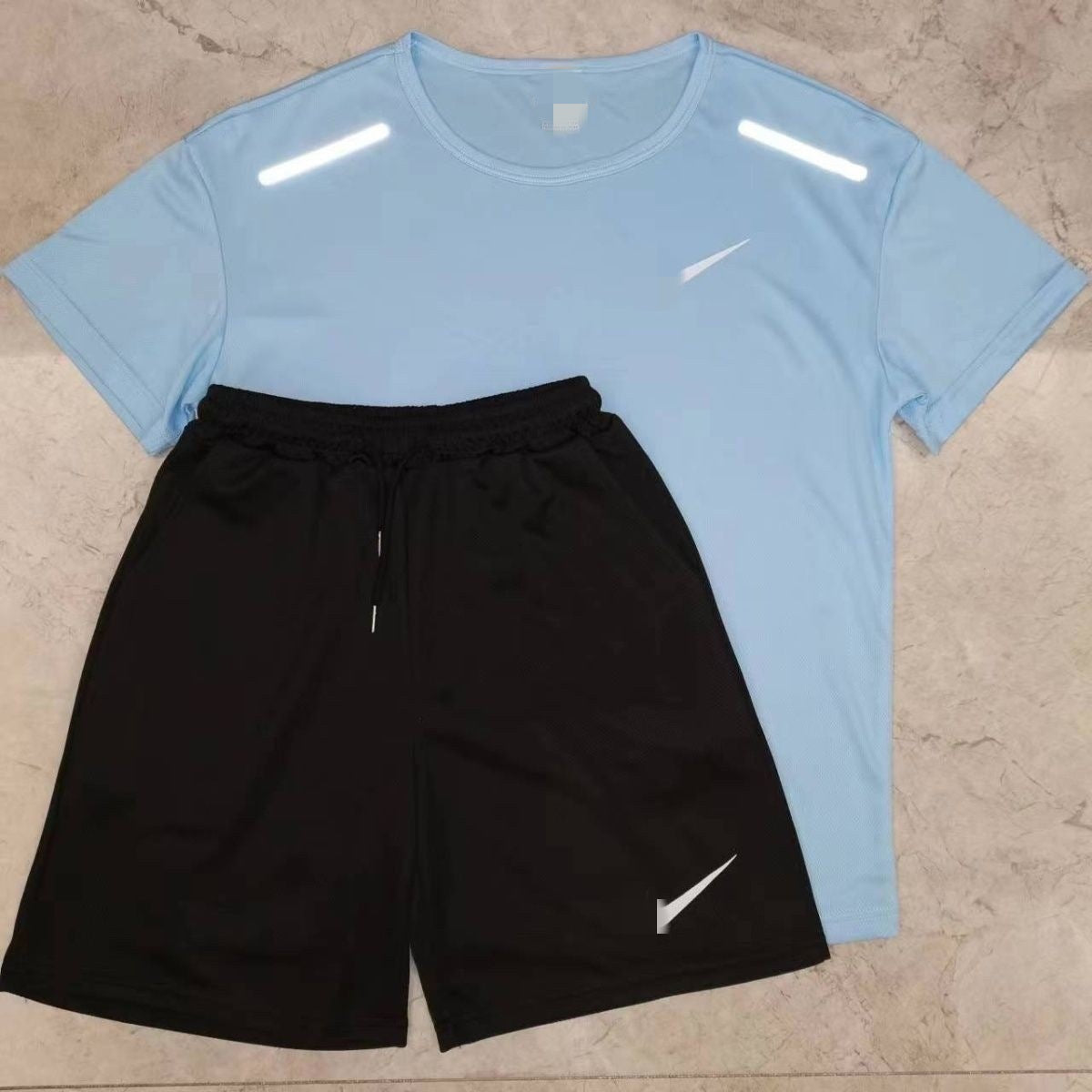 Camisetas americanas, conjuntos de entrenamiento para estudiantes deportivos, monos de atletismo de manga corta para hombres y mujeres, baloncesto fitness y ropa deportiva en stock