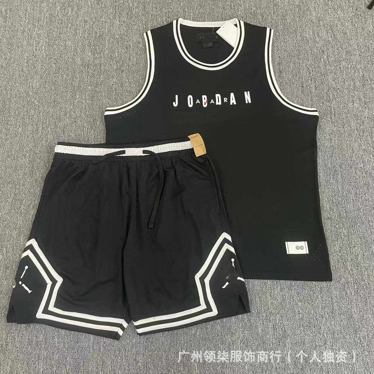 Nuevo chaleco deportivo de baloncesto Flying Man con pantalones cortos, chaleco deportivo casual de correr de secado rápido, transpirable y holgado