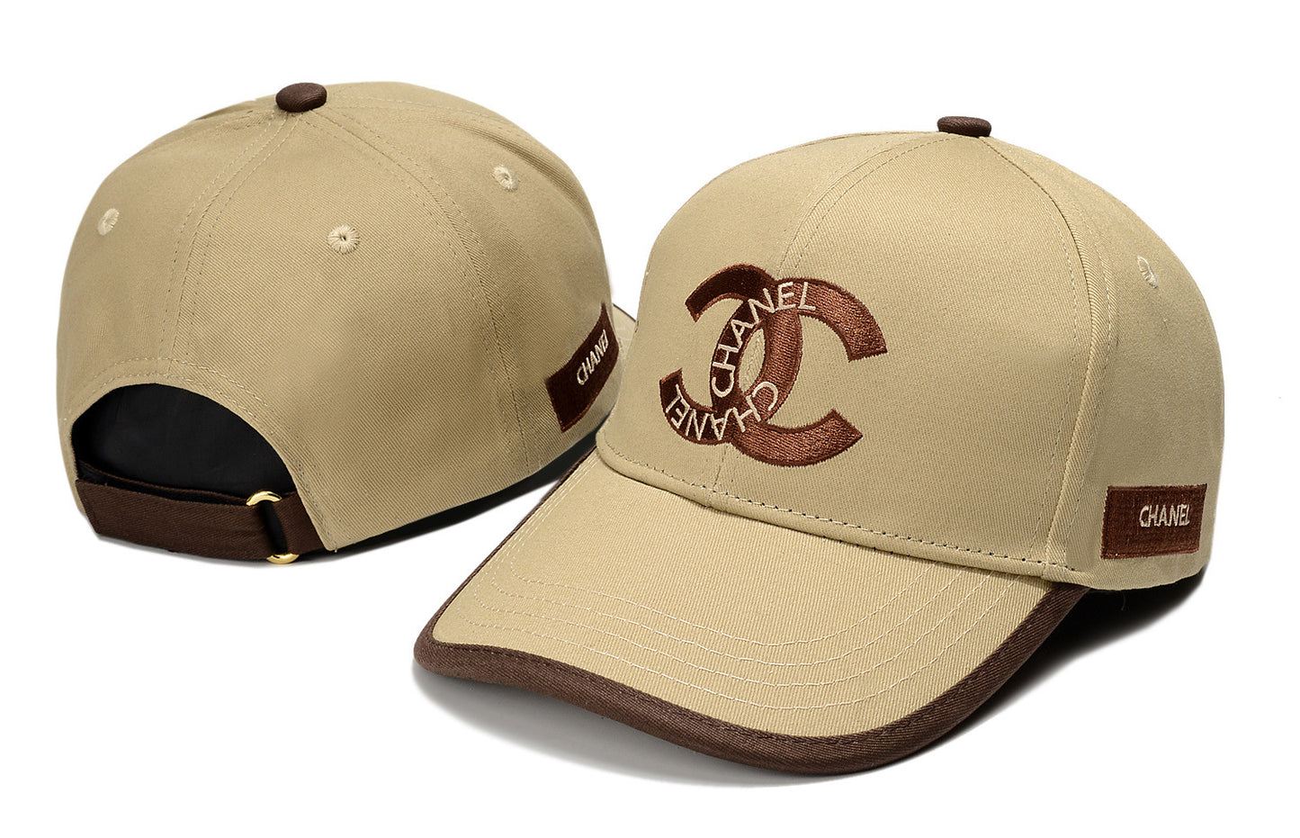 Gorras de béisbol versátiles unisex de estilo coreano con bordado 3D de alta versión, protección solar estilo Chanel al por mayor