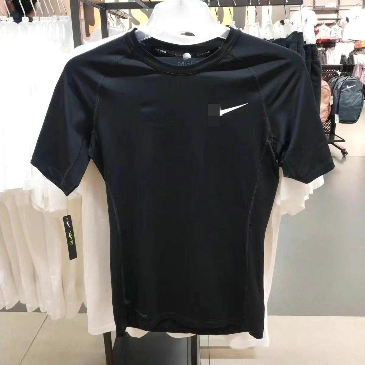 Camiseta Deportiva Ajustada Manga Corta Hombre Secado Rápido