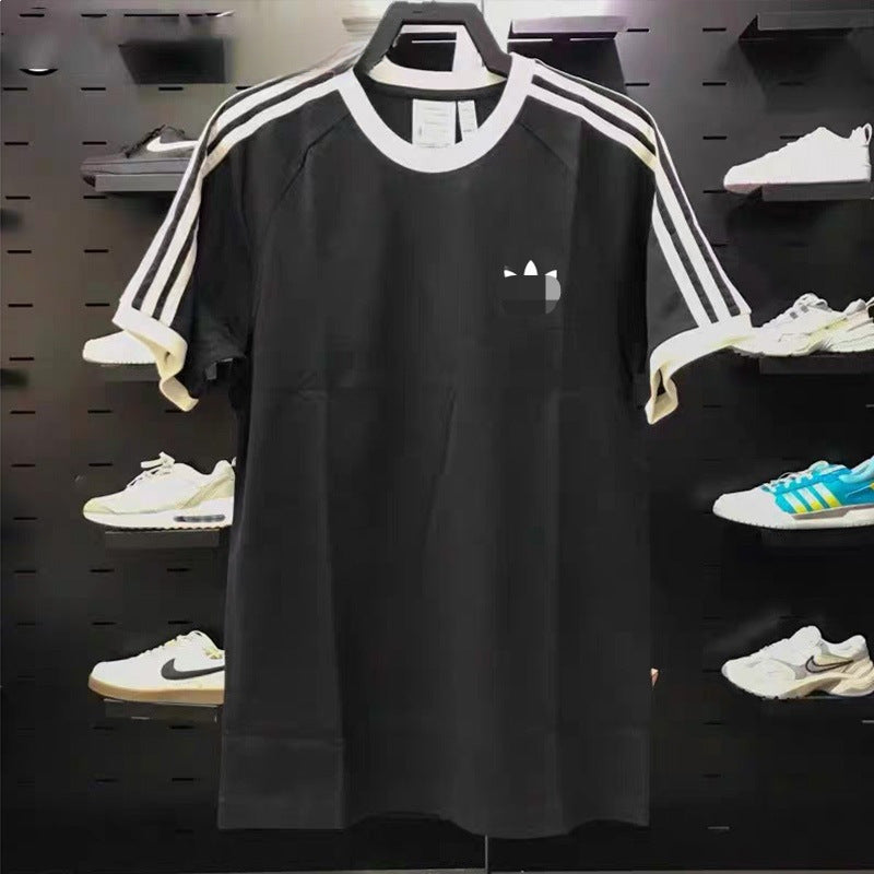 T-shirt Desportiva Casual Trevo Bordado | Algodão | Unissexo