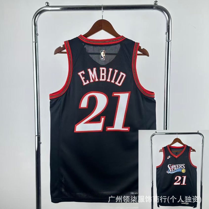 Nuevas camisetas populares de baloncesto: camisetas al por mayor prensadas en caliente para los Lakers, Cavaliers, 76ers, Bulls, Clippers, Warriors, Curry, James y Harden