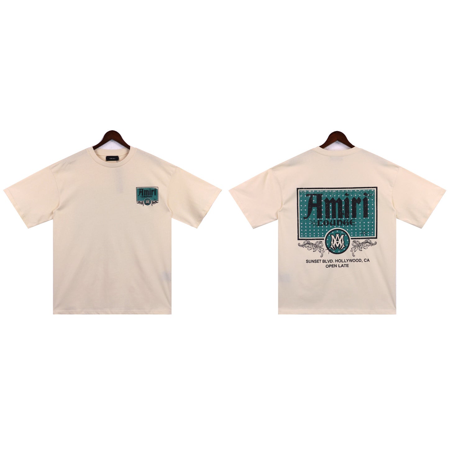 2024 Verano 2024 AM1R1 ICON Letter Totem Letter Totem Pattern Coconut Tree T-shirt Unisex