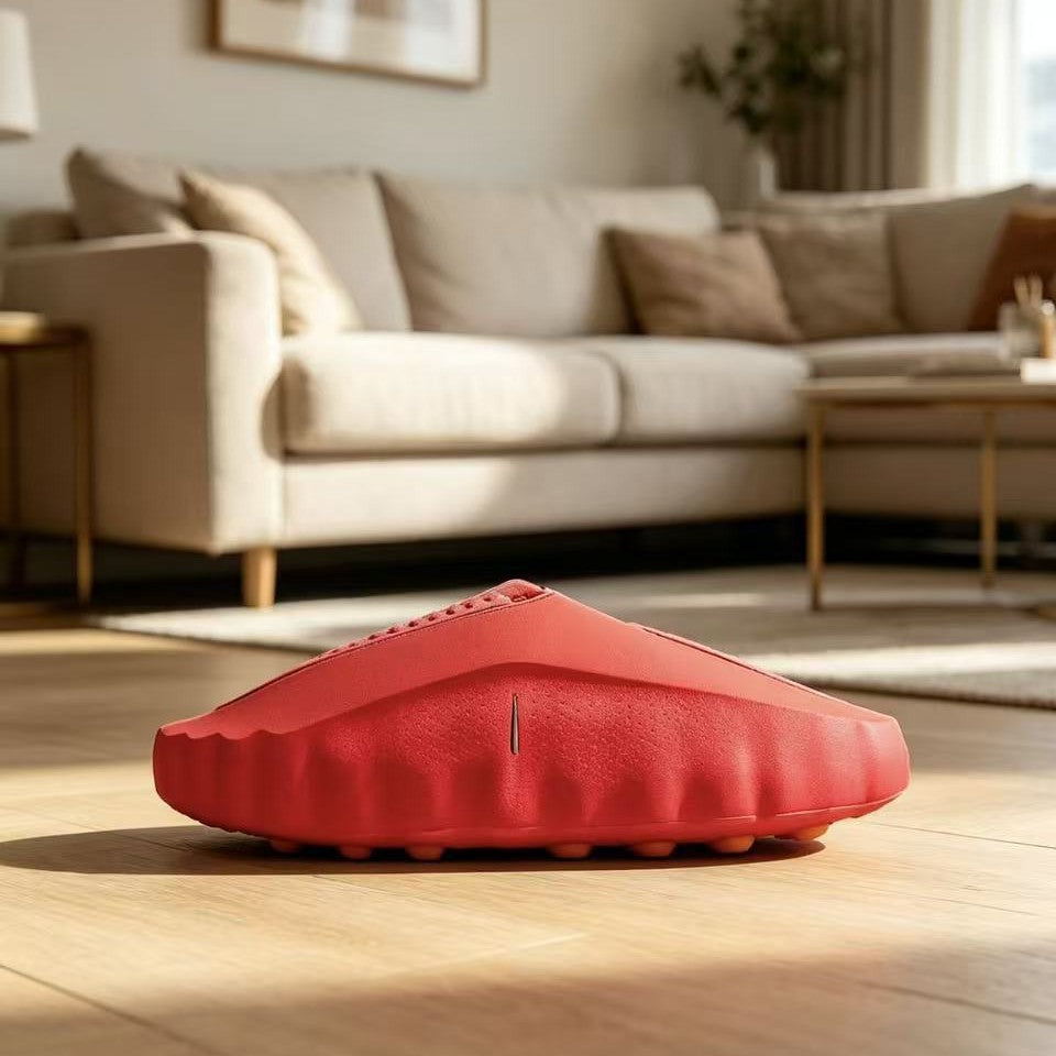 2026 Nueva Niche Design Suela de masaje Zapatillas deportivas rojas Suela gruesa de hombre Verano Suela blanda Corrida al aire libre