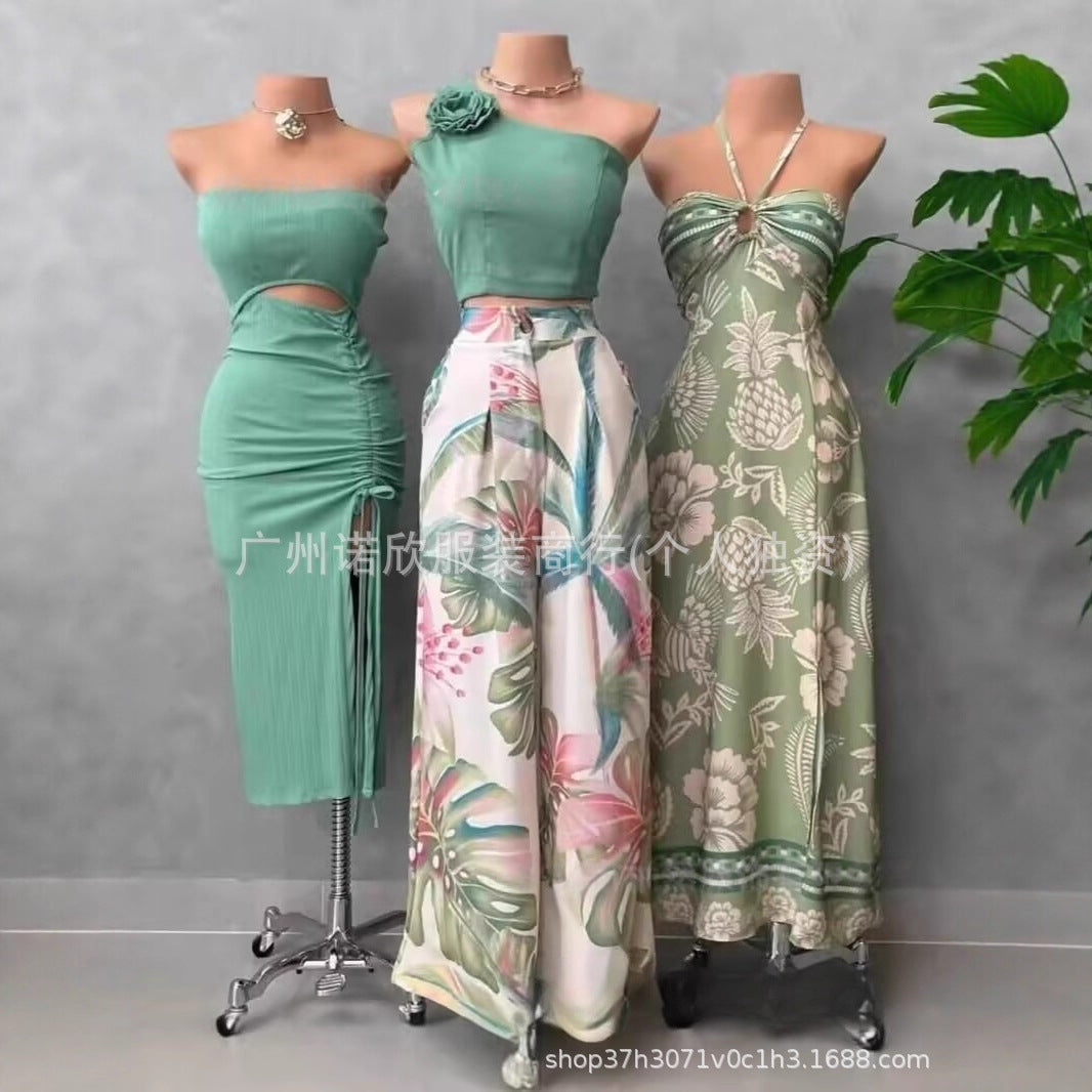 Comercio exterior, exportación, moda mayorista para damas visten con trece líneas de fuentes