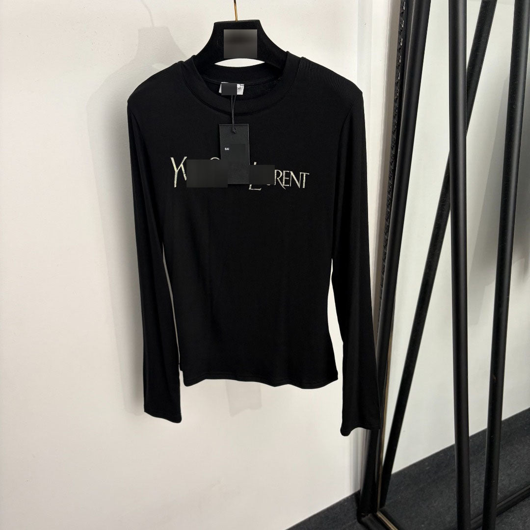 Camiseta Mujer YSL | Manga Larga Con Letras
